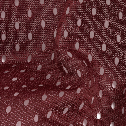 Heracles Cabernet Polyester Athletic Mesh - Full