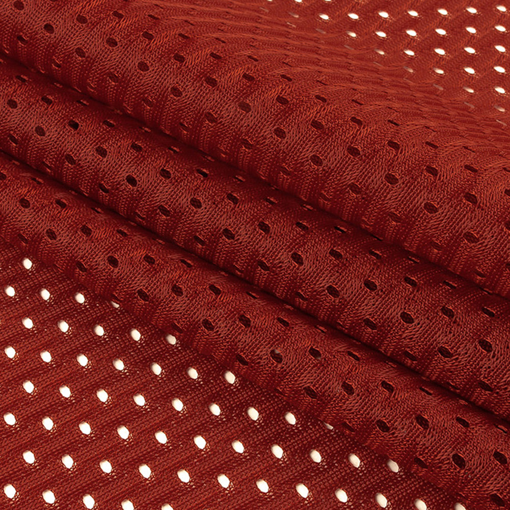 Polyester Athletic Mesh - Cardinal Red - Heracles Collection Detail