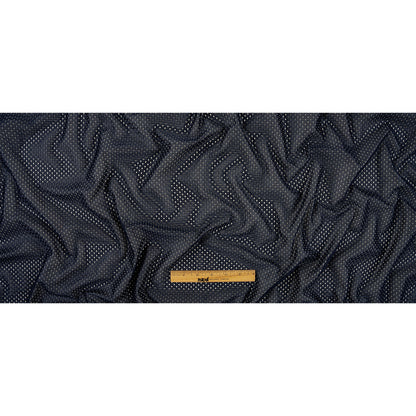 Heracles Navy Polyester Athletic Mesh - Folded