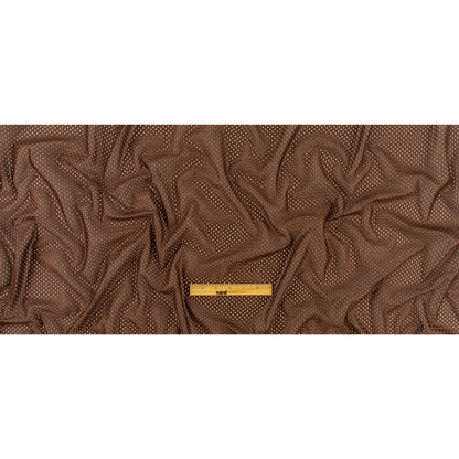Heracles Brown Polyester Athletic Mesh - Folded