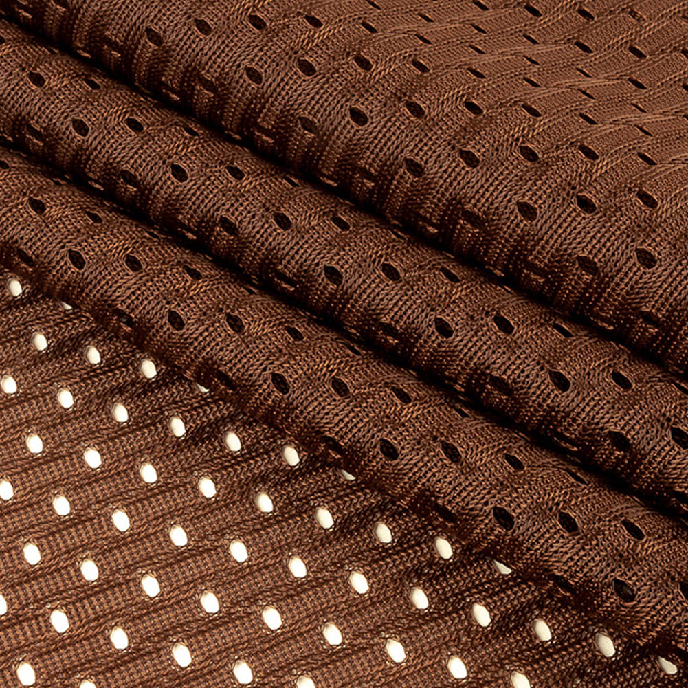 Heracles Brown Polyester Athletic Mesh - Detail