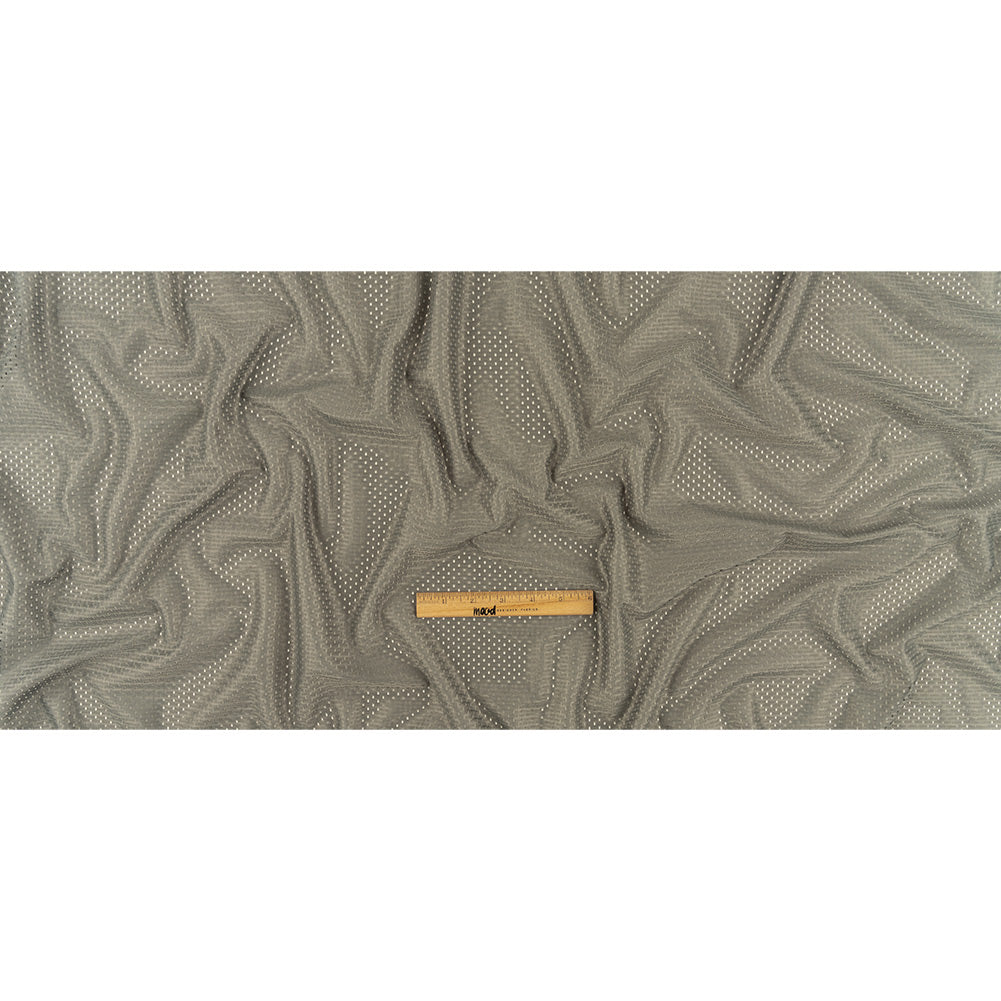 Polyester Athletic Mesh - Charcoal - Heracles Collection Folded