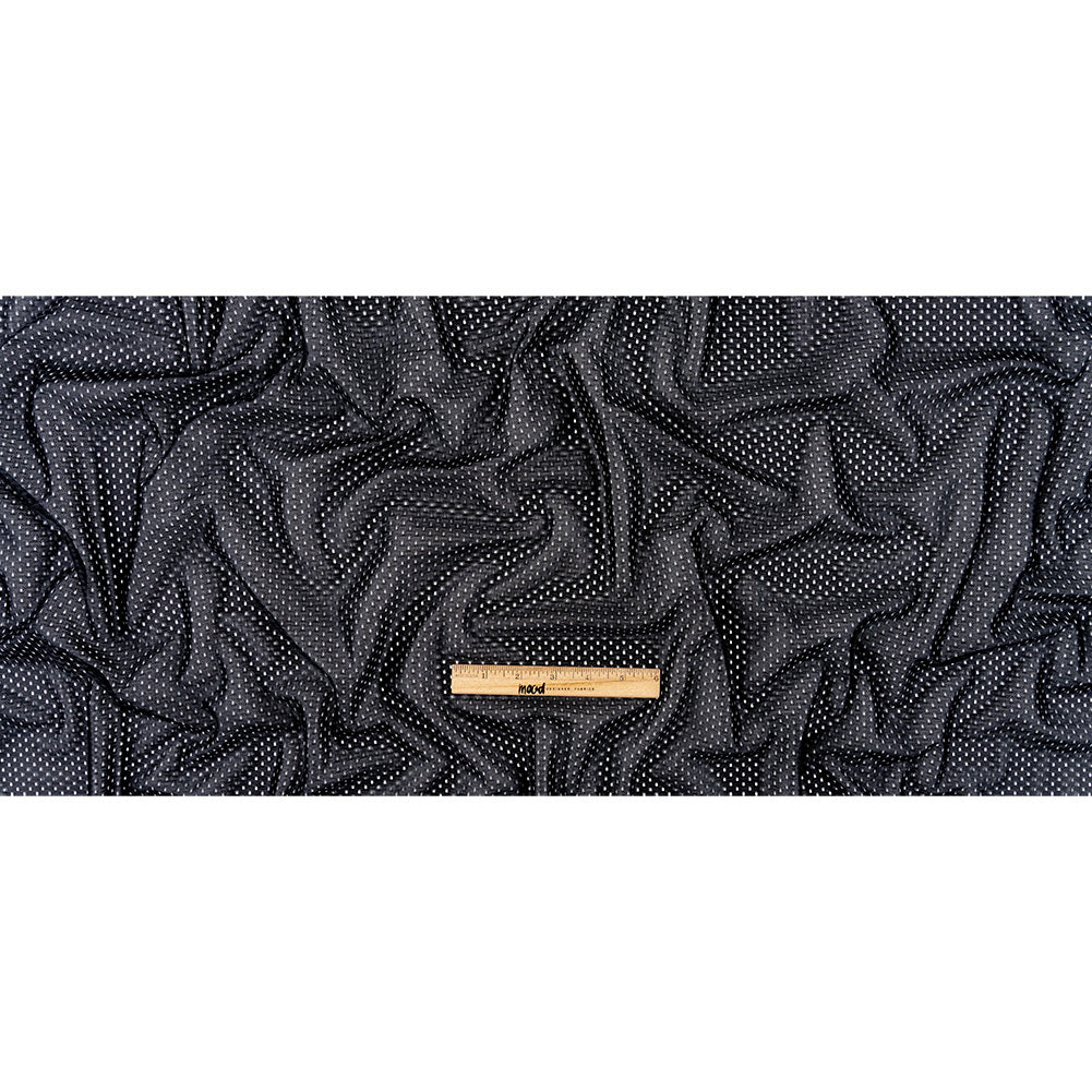 Heracles Black Polyester Athletic Mesh - Folded