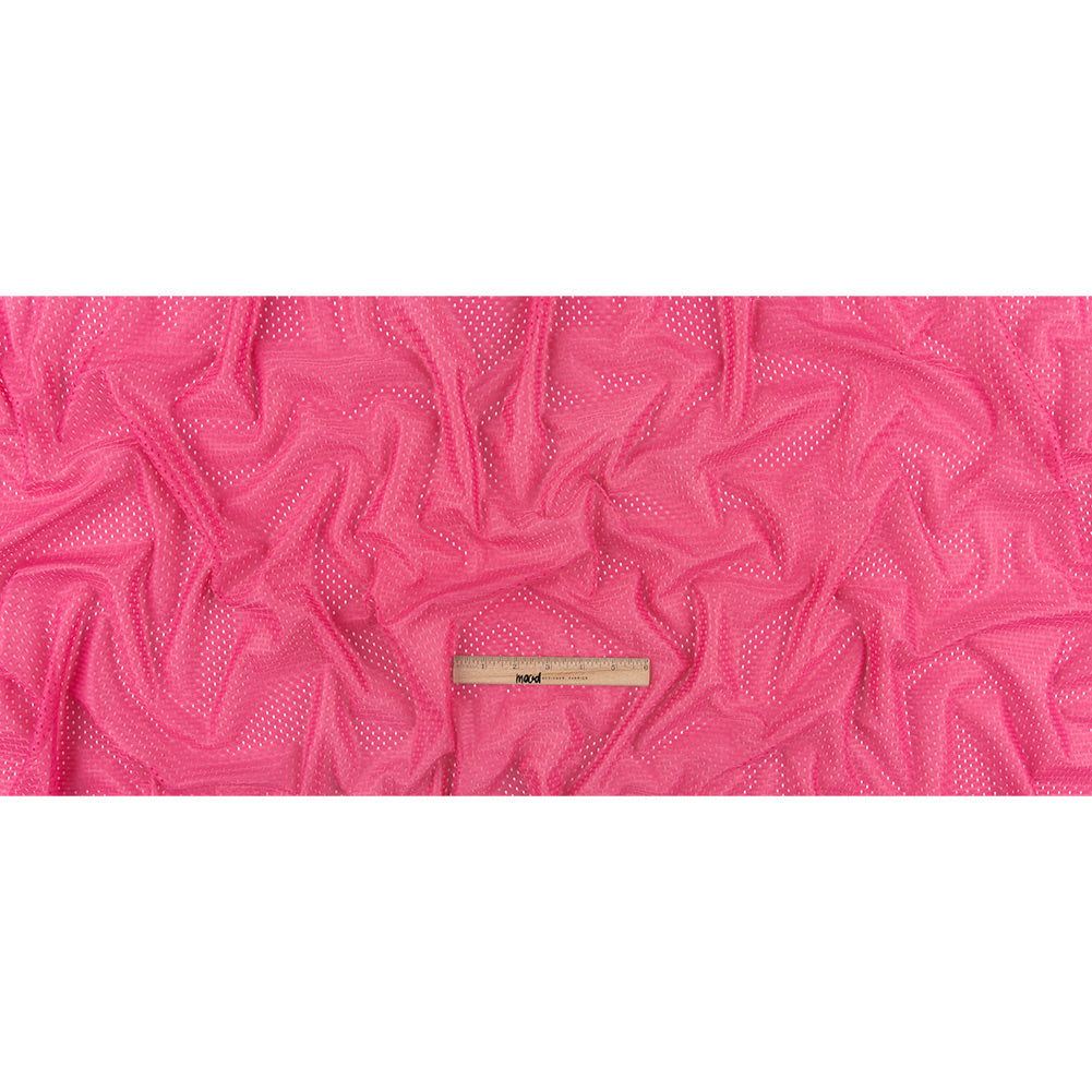 Heracles Ibis Rose Polyester Athletic Mesh - Folded