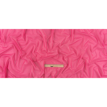 Heracles Ibis Rose Polyester Athletic Mesh - Folded