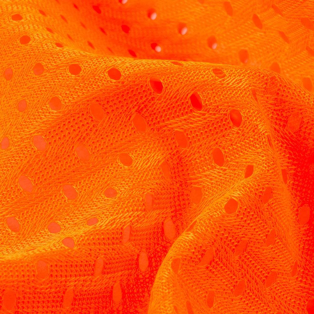 Heracles Shocking Orange Polyester Athletic Mesh - Full