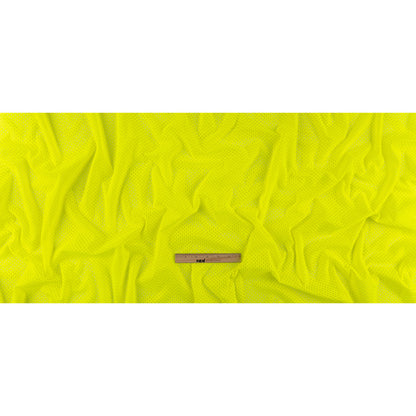Heracles Safety Yellow Polyester Athletic Mesh - Folded