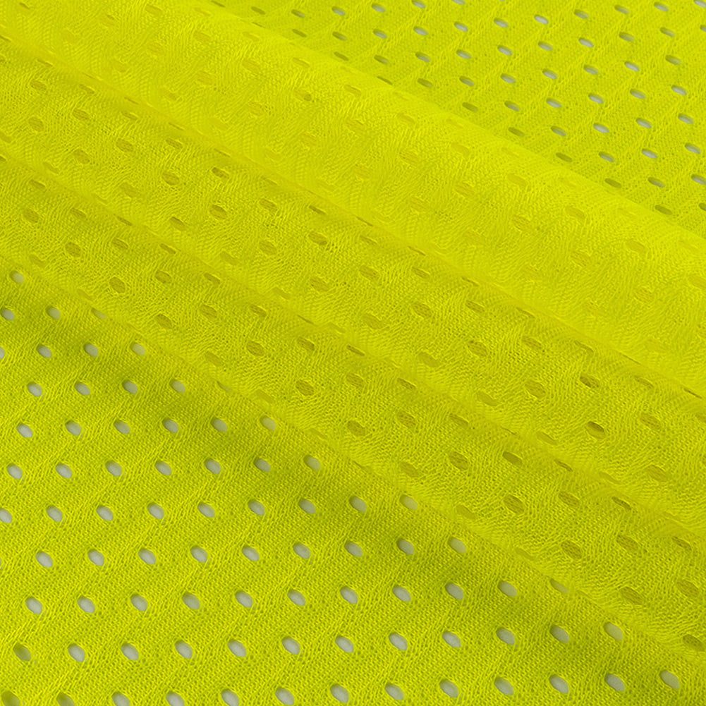 Heracles Safety Yellow Polyester Athletic Mesh - Detail