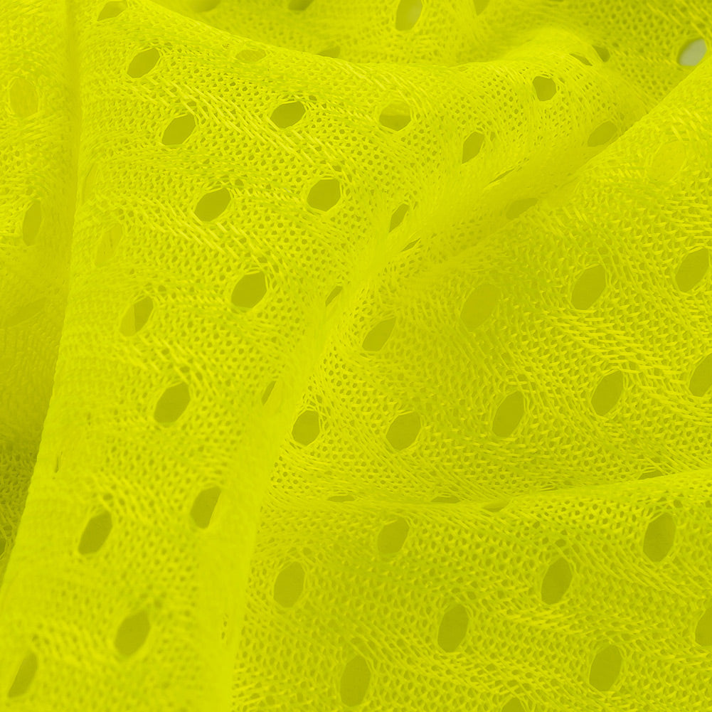 Heracles Safety Yellow Polyester Athletic Mesh - Full
