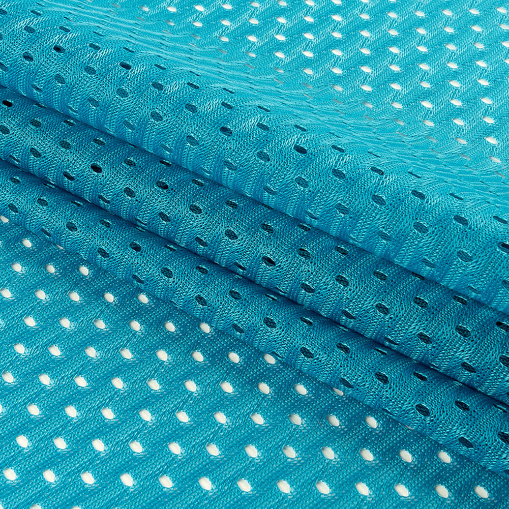 Heracles Turquoise Polyester Athletic Mesh - Detail