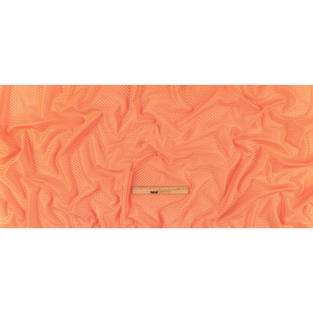 Polyester Athletic Mesh - Peach - Heracles Collection Folded