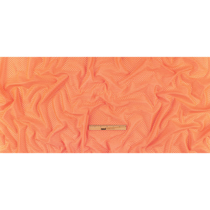 Polyester Athletic Mesh - Peach - Heracles Collection Folded