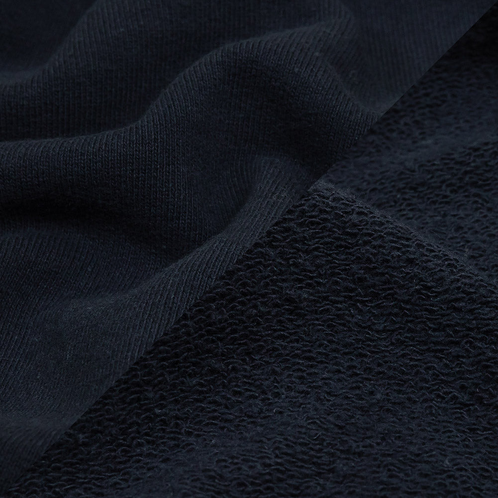 Navy Cotton French Terry - Detail