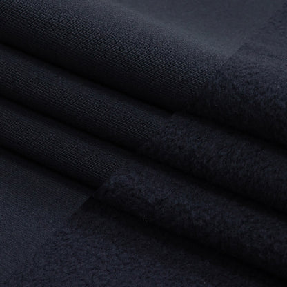 Cotton Fleece Backed Jersey - Navy - Leida Collection Folded