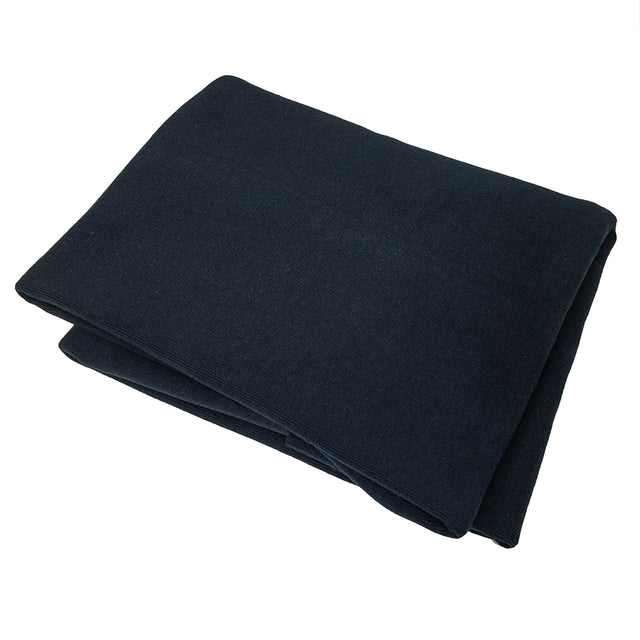 Navy Tubular Cotton 1x1 Rib Knit