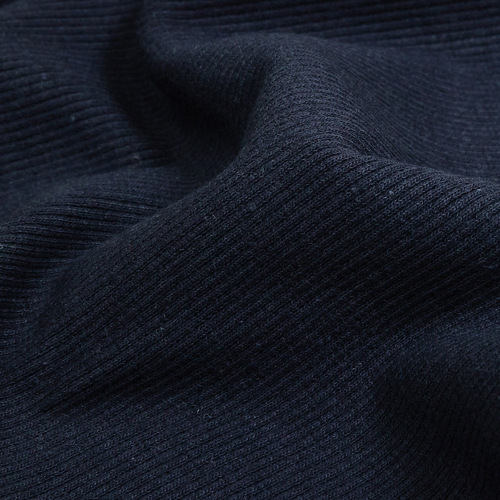 Cotton Tubular 2x2 Rib Knit - Navy - Adile Collection Detail