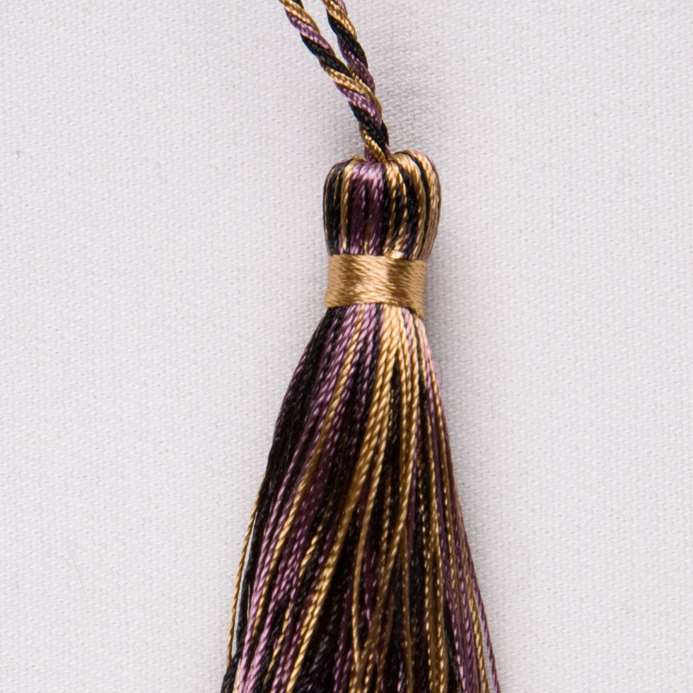 3.5" Plum Black Brown Basic Tassel Detail
