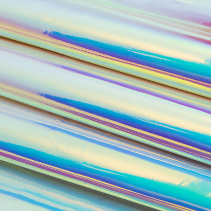 Kiki Iridescent Pink, Lilac and Blue Fabric-Backed Vinyl - Detail