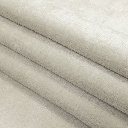 Snow White Acrylic and Polyester Upholstery Chenille - Folded
