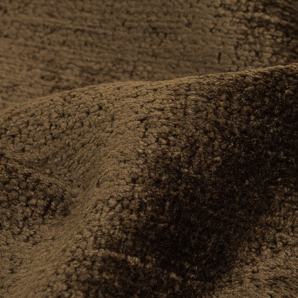 Chocolate Acrylic and Polyester Upholstery Chenille Detail