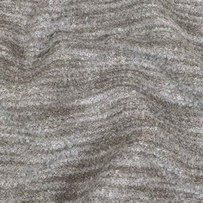 Pebble Striated Acrylic and Cotton Boucle with Tan Woven Backing