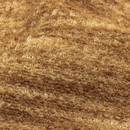 Sandstone Striated Acrylic and Cotton Boucle with Tan Woven Backing - Detail