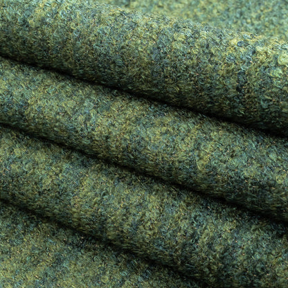 Marsh Striated Acrylic and Cotton Boucle with Tan Woven Backing Folded