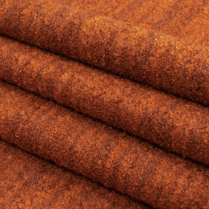 Tango Striated Upholstery Boucle with Tan Woven Backing - Folded