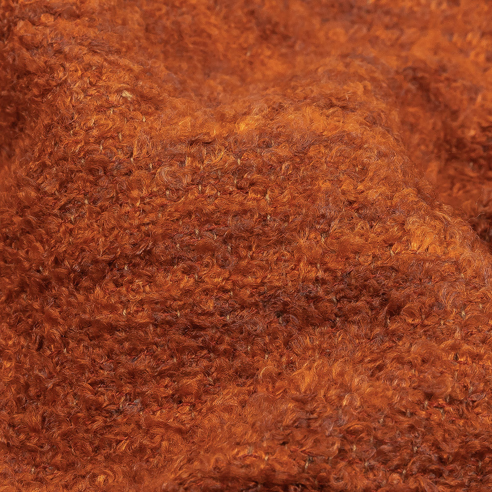 Tango Striated Upholstery Boucle with Tan Woven Backing - Detail