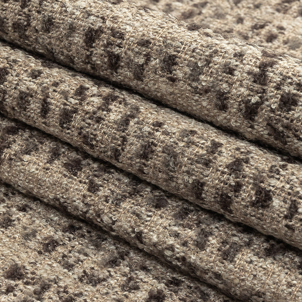 Mocha Spotted Viscose Boucle - Folded