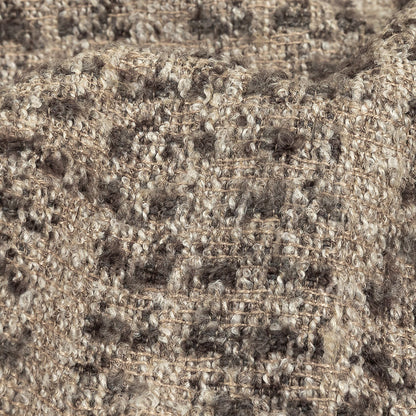 Mocha Spotted Viscose Boucle - Detail