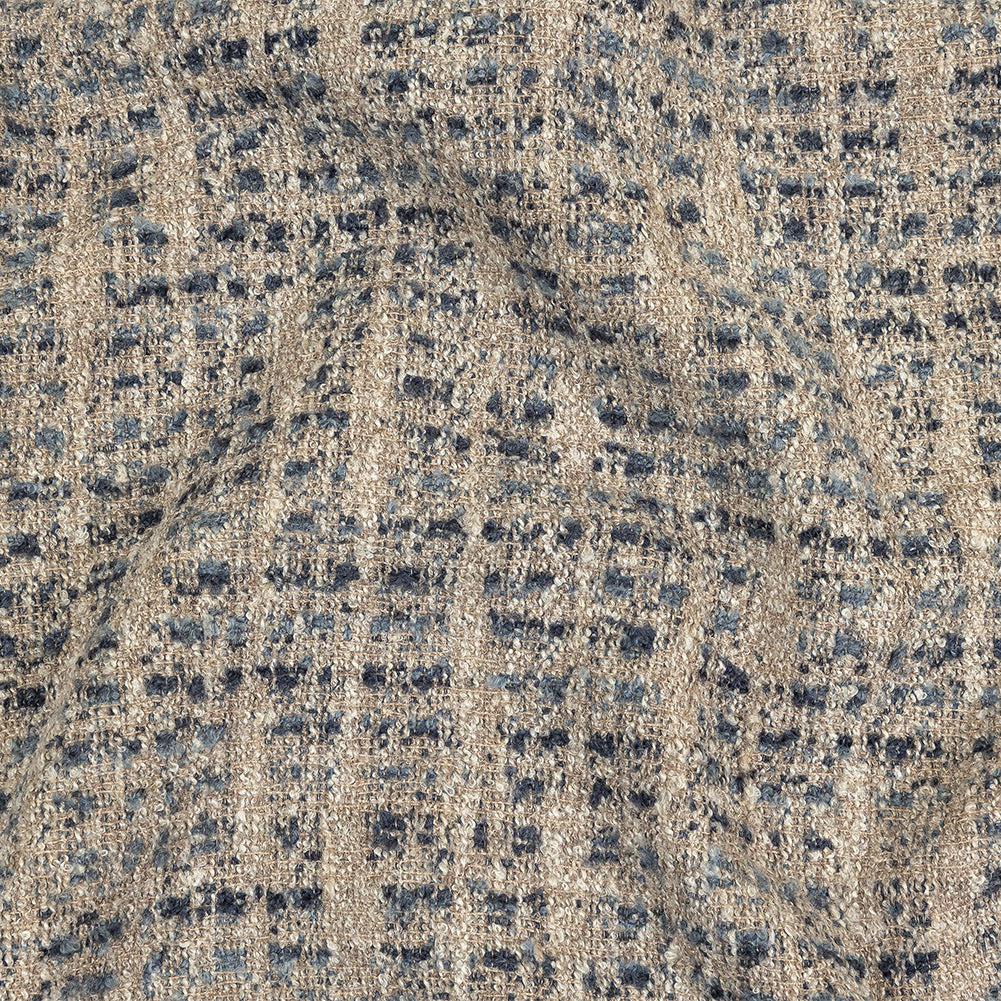 Indigo Spotted Viscose Boucle