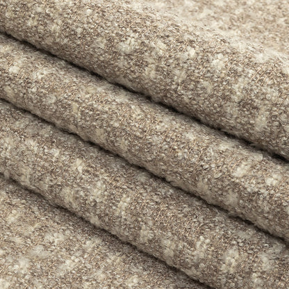 Almond Milk Spotted Viscose Boucle Folded