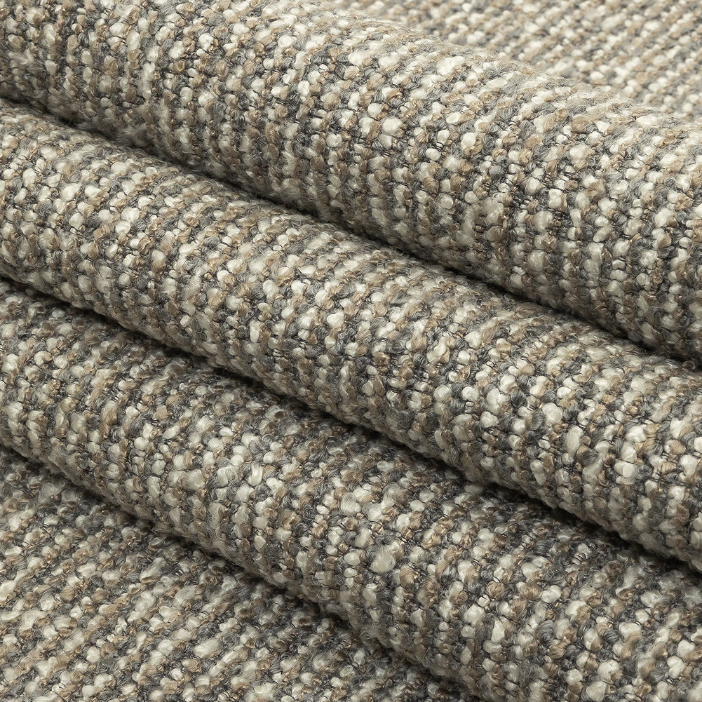 Mineral Striped Acrylic Upholstery Boucle - Folded