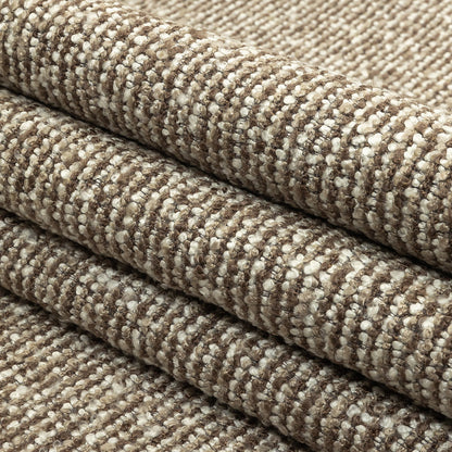 Stone Striped Acrylic Upholstery Boucle - Folded