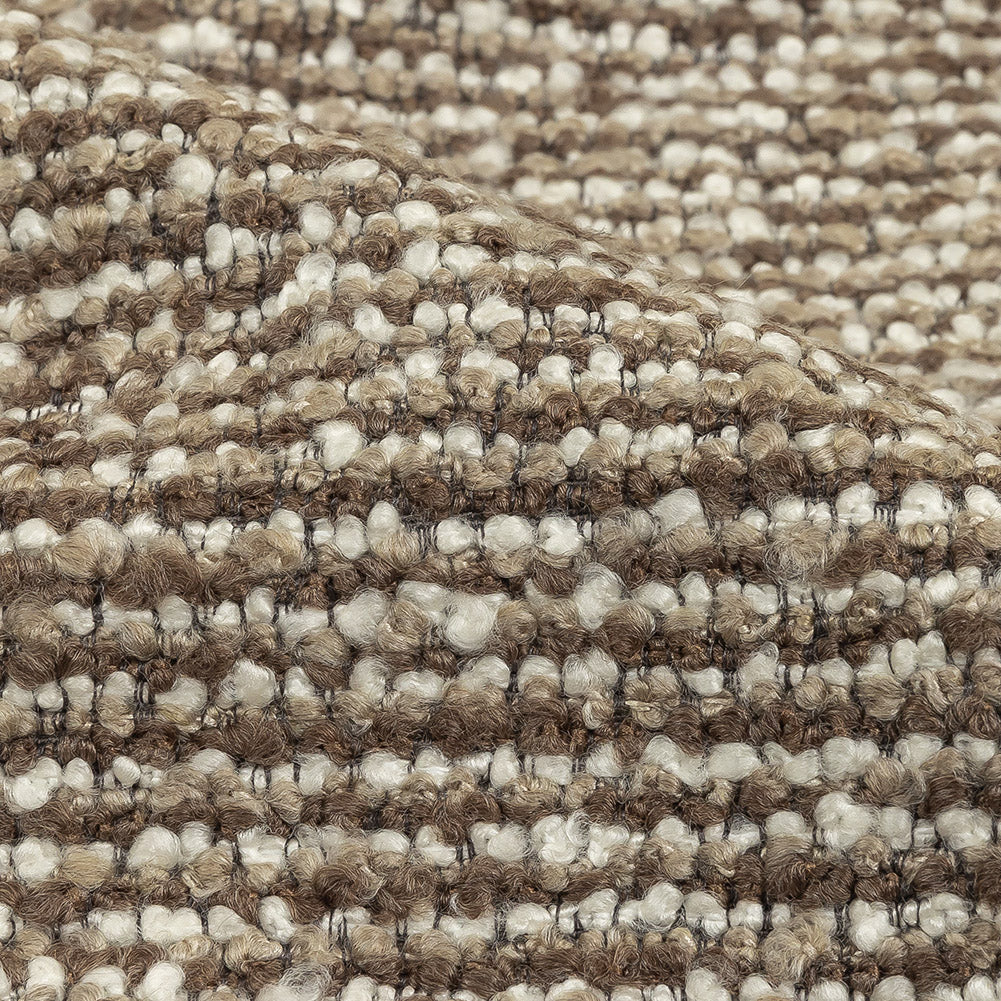 Stone Striped Acrylic Upholstery Boucle - Detail