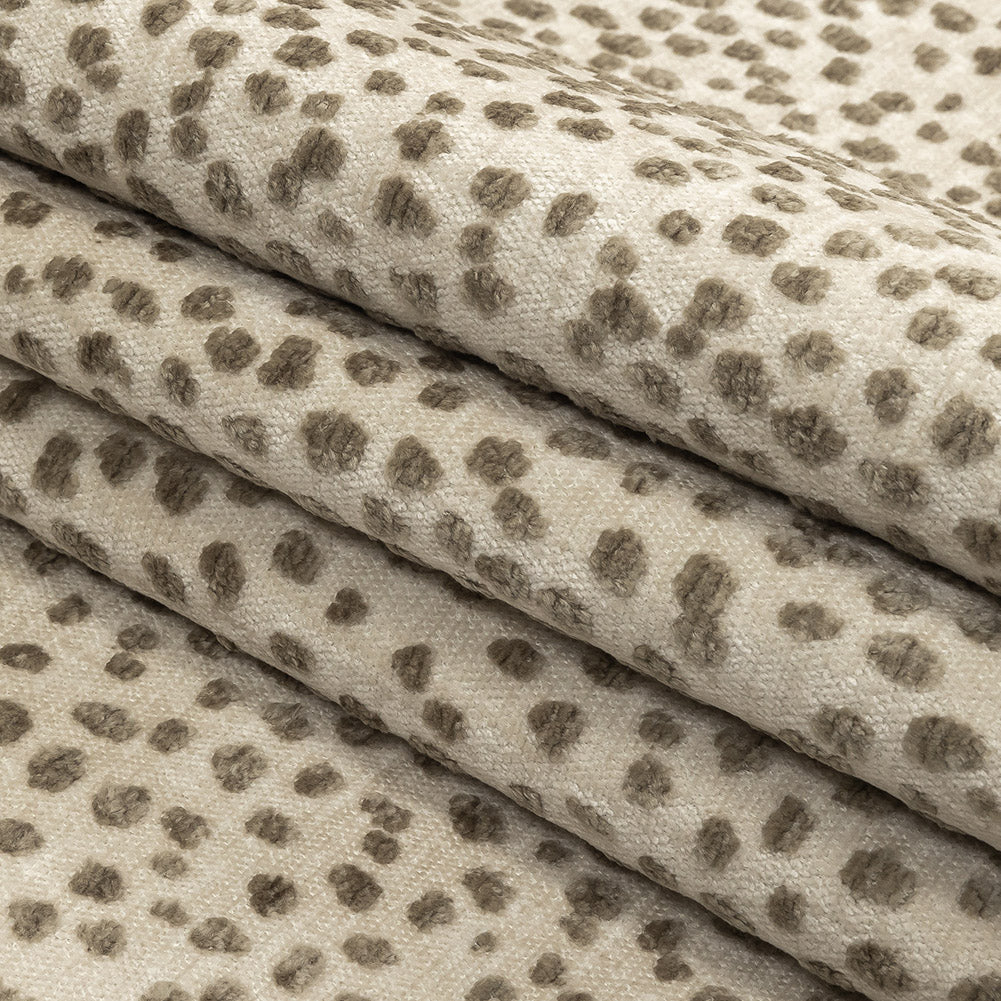 Toast Raised Spots Acrylic Chenille Woven - Folded