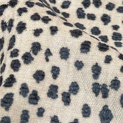 Sapphire Raised Spots Acrylic Chenille Woven - Detail