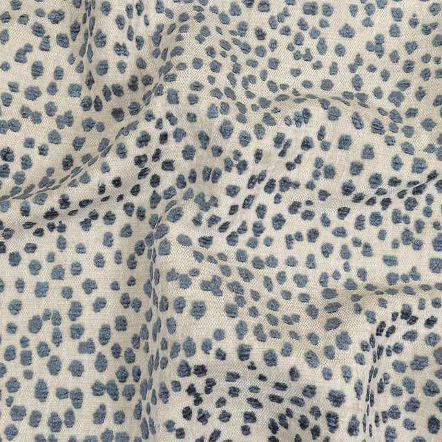 Azul Raised Spots Acrylic Chenille Woven