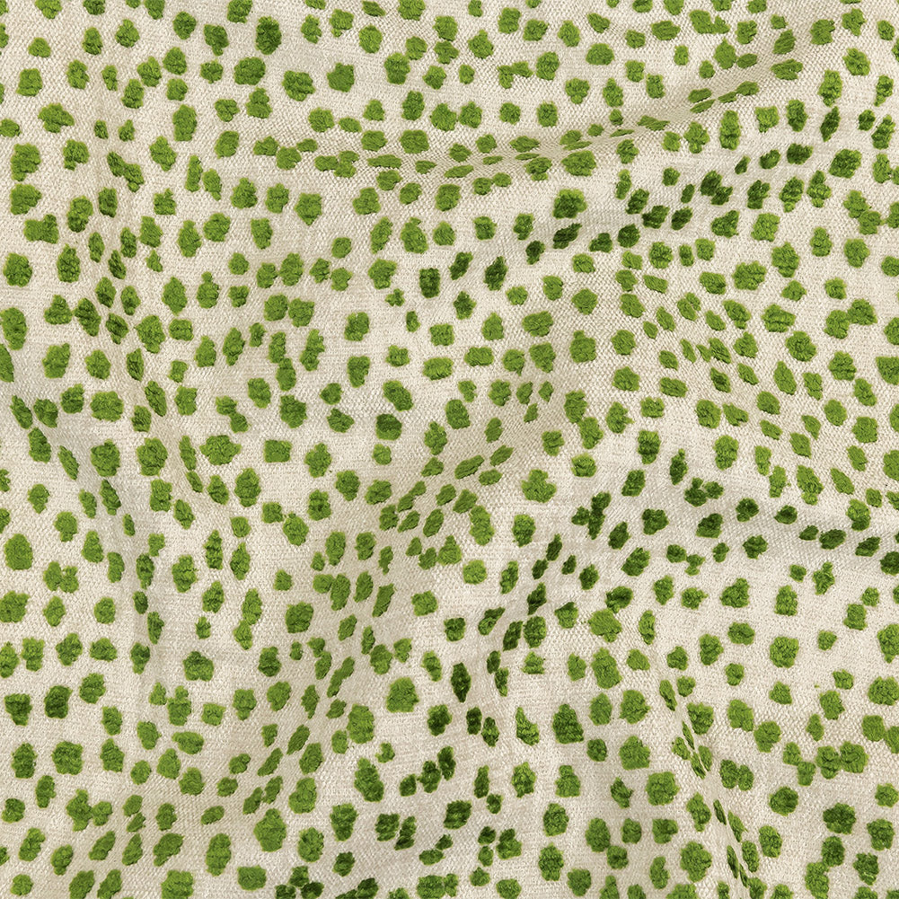Grasshopper Raised Spots Acrylic Chenille Woven