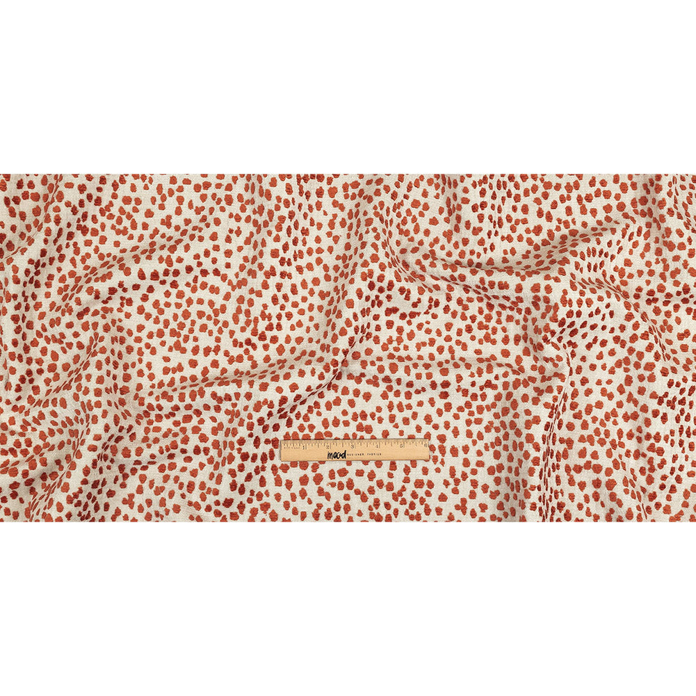 Cinnabar Raised Spots Acrylic Chenille Woven - Full