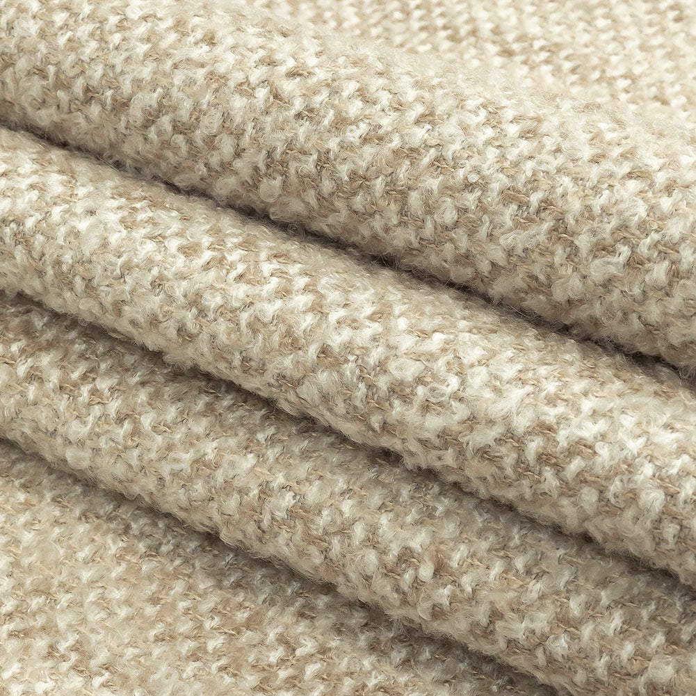 Cream Tweedy Upholstery Boucle - Folded