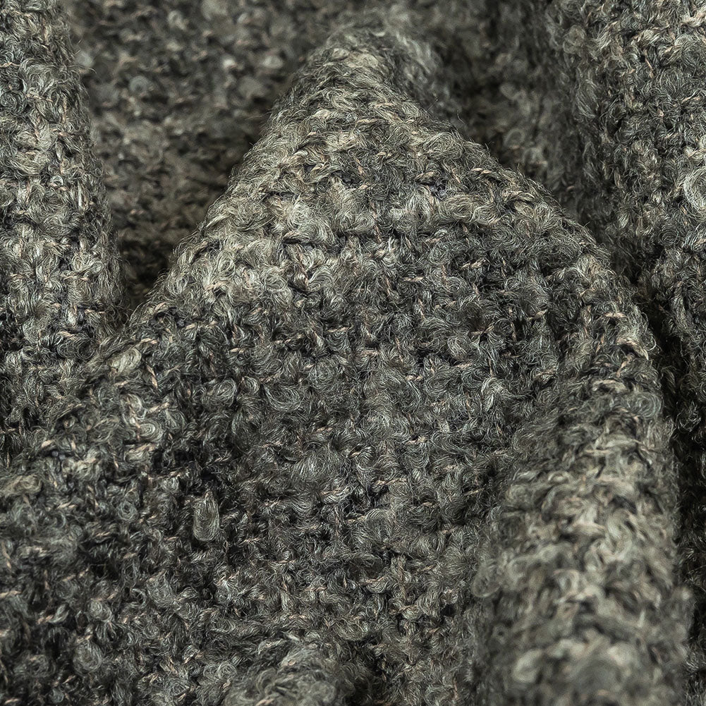 Graphite Tweedy Upholstery Boucle - Detail