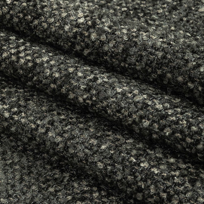 Onyx Tweedy Upholstery Boucle - Folded