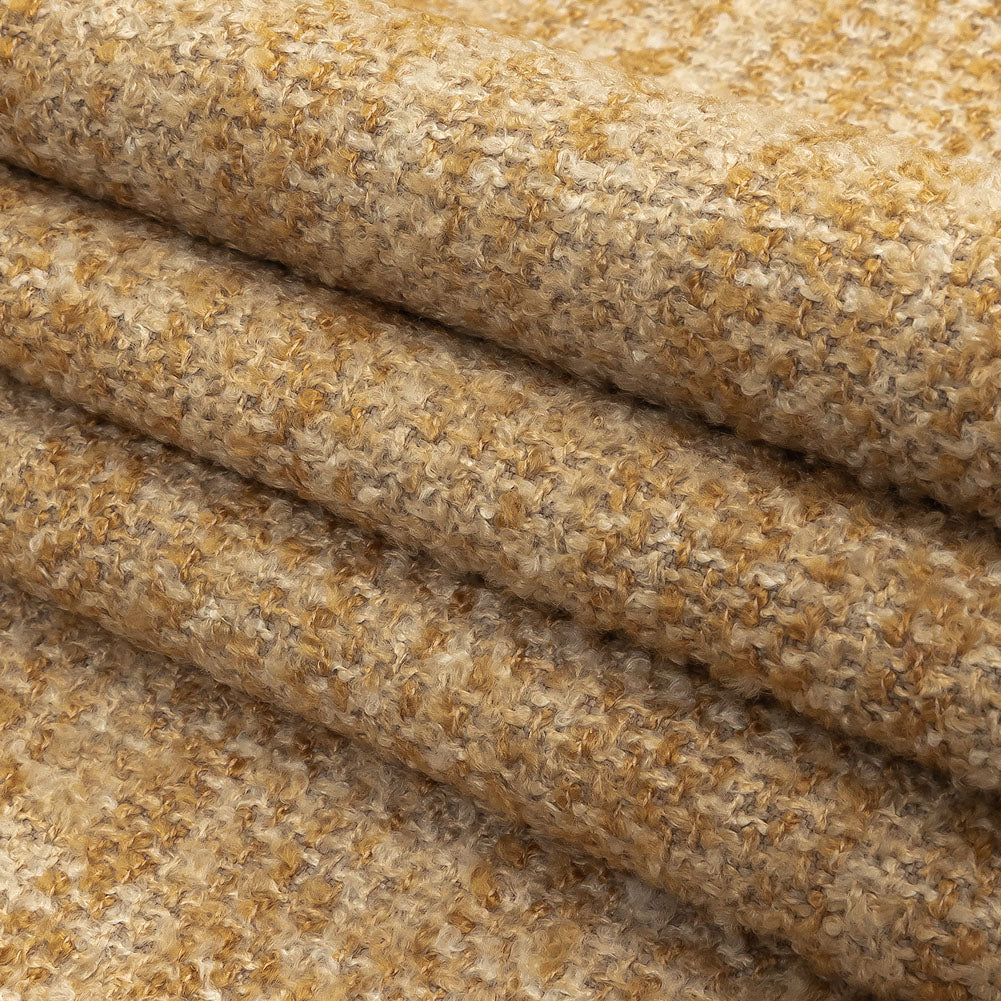 Honey Tweedy Upholstery Boucle - Folded