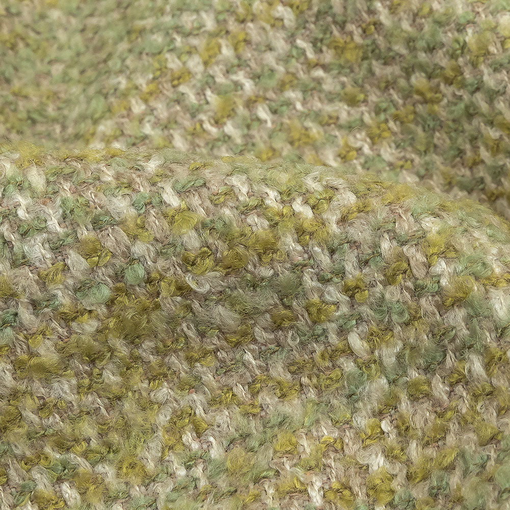 Sage Tweedy Upholstery Boucle - Detail