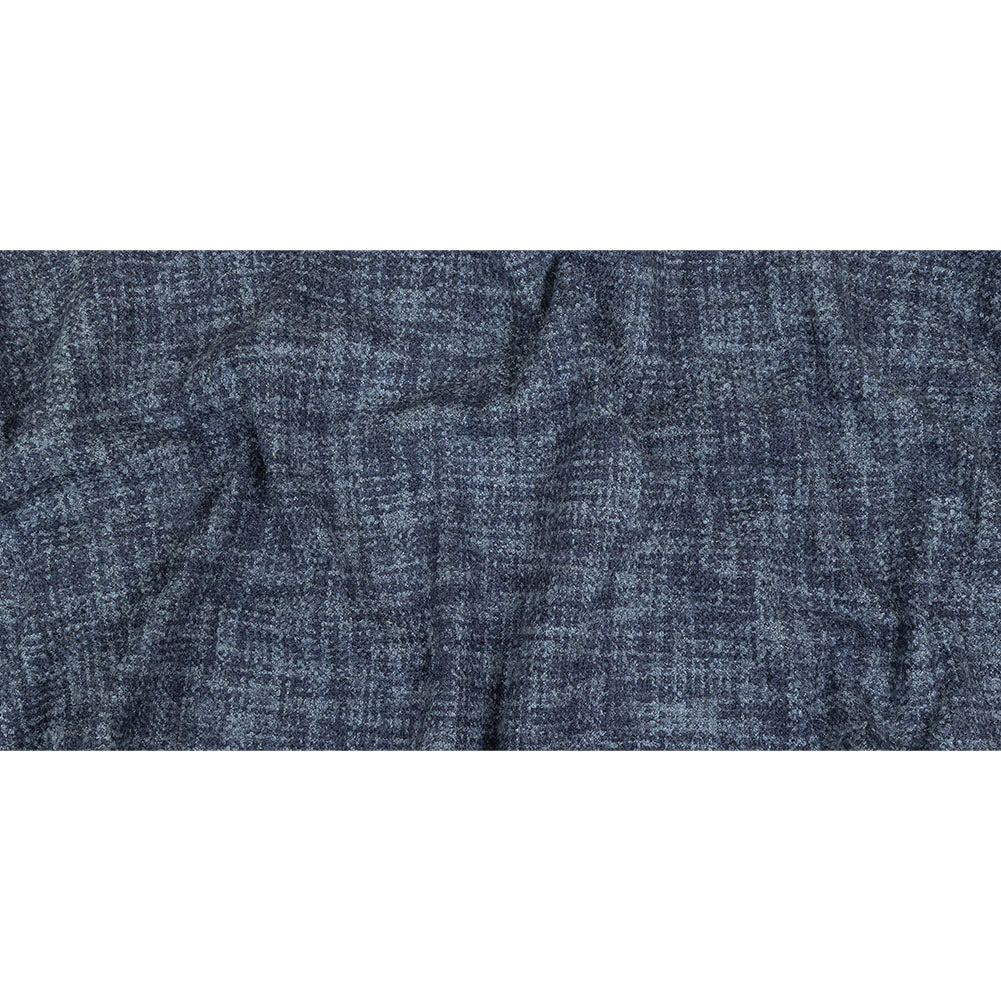 Indigo Tweedy Acrylic and Cotton Boucle Full
