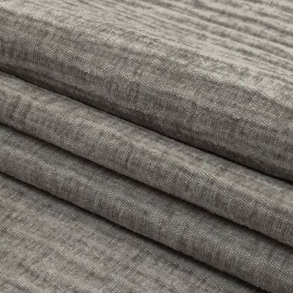 Dove Ribbed Polyester Chenille Woven - Folded