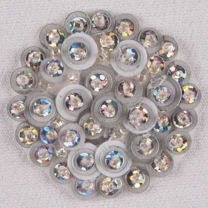 1.625" Silver Sequin Applique