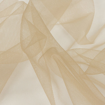 Beige Leonardo Soft Nylon Tulle - Folded